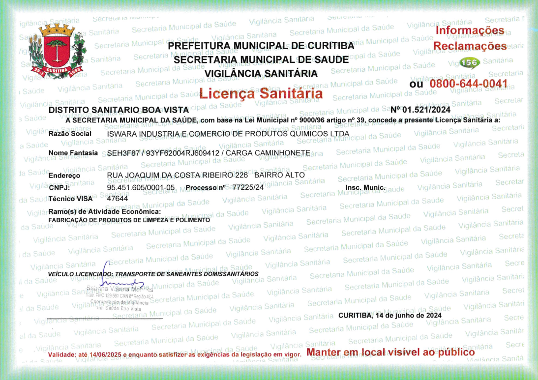 Licença Sanitária Frota 01