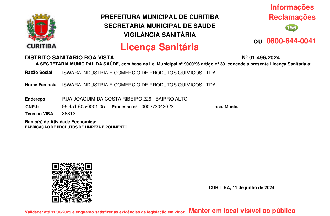 Licença Sanitária Empresa